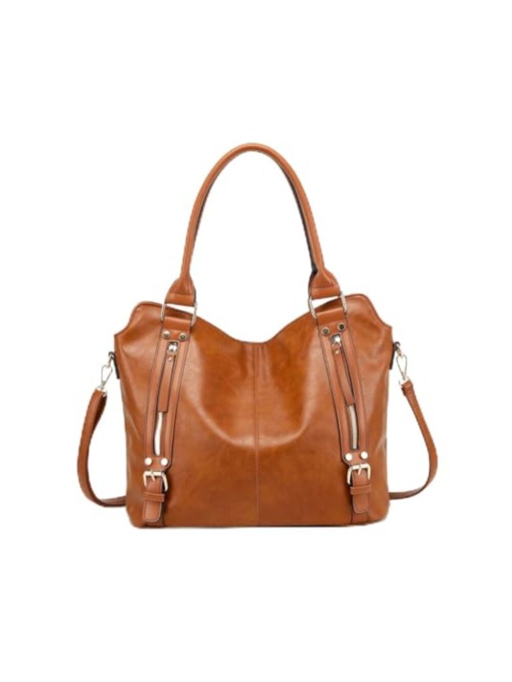 Vegan Leather Hobo Bag Large Tote Crossbody Shoulder Purse